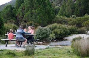 Cooking our dinner in the National Park