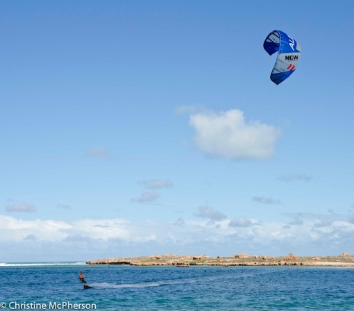 Kite surfer at Point Quobba